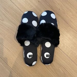 Victoria’s Secret Satin Polka Dot Slippers